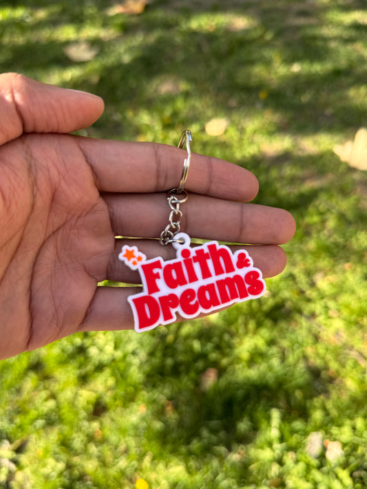 Faith & Dreams Red Keychain